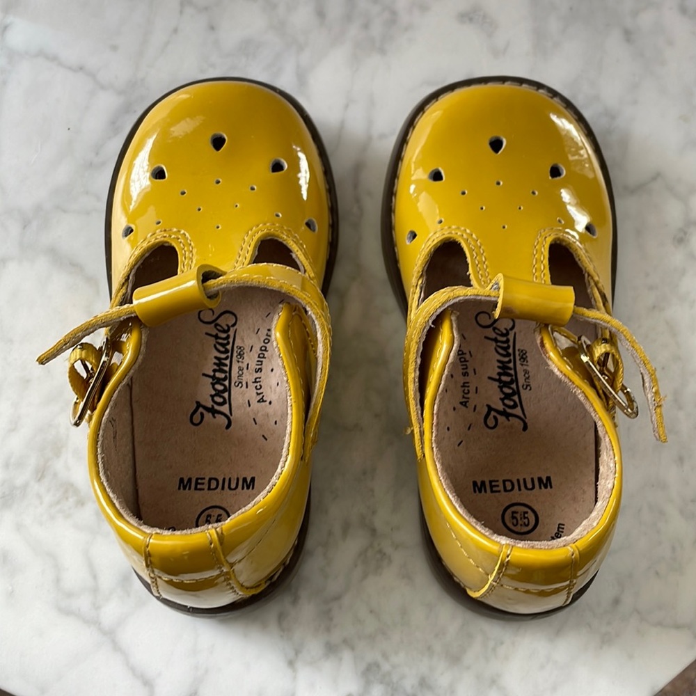 Footmates Yellow Patent Harper 5.5